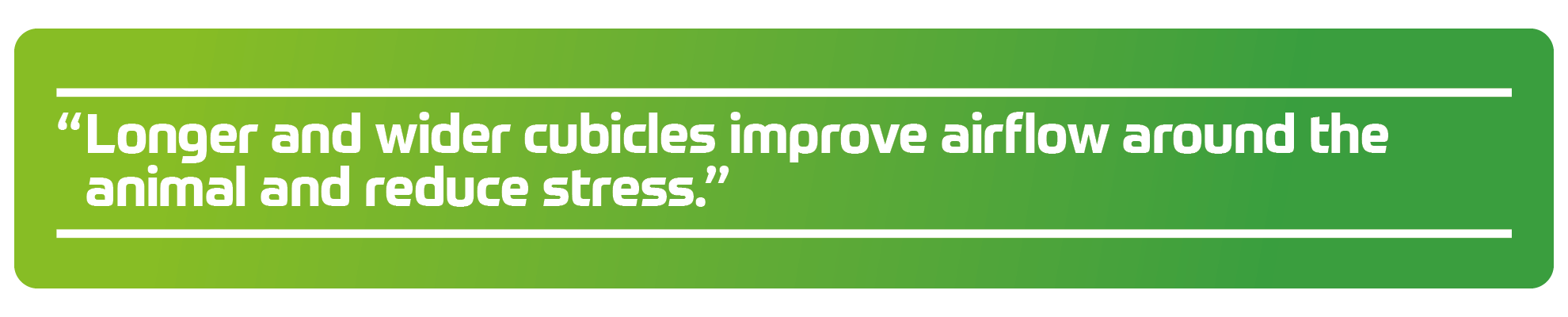 Cubicle length and heat stress